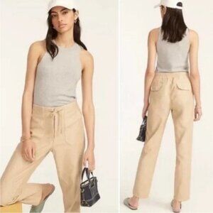 J. Crew Tie Waist Camp Pant Straight Leg Trouser Size M